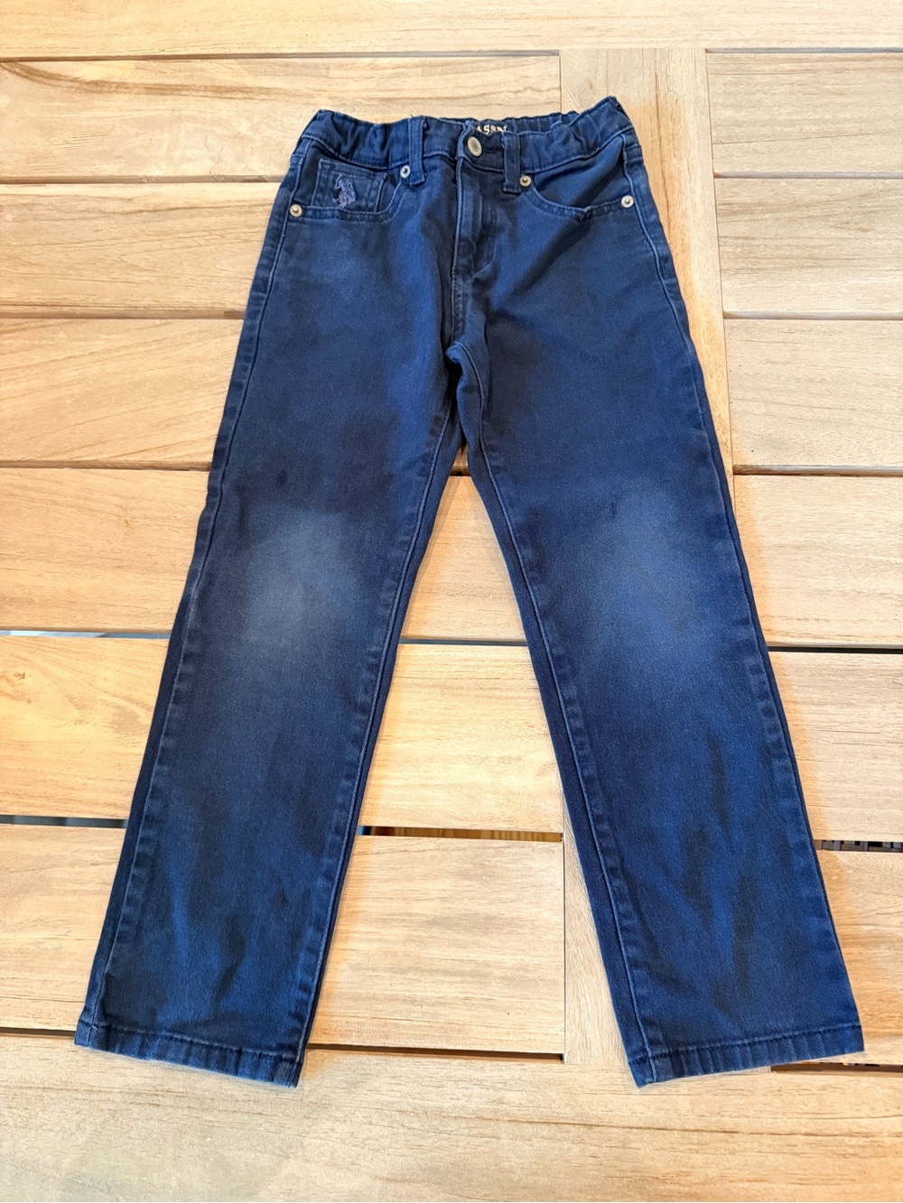 U.S. Polo Assn. Boys Stretch Navy Straight Denim Jeans, 6